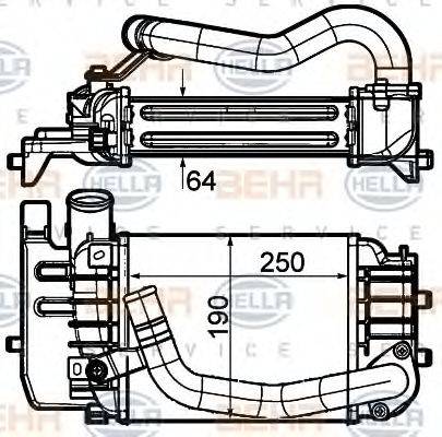 BEHR HELLA SERVICE 8ML376910101 Інтеркулер