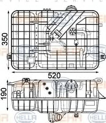 BEHR HELLA SERVICE 8MA376923781 Компенсаційний бак, охолоджуюча рідина