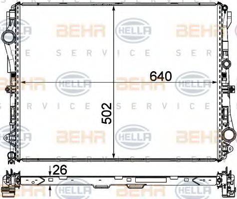 BEHR HELLA SERVICE 8MK376924071 Радіатор, охолодження двигуна