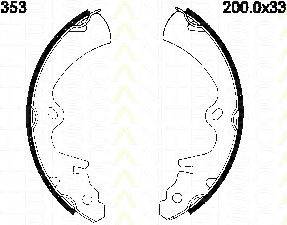 TRISCAN 810050353 Комплект гальмівних колодок