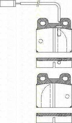 TRISCAN 811012011 Комплект гальмівних колодок, дискове гальмо