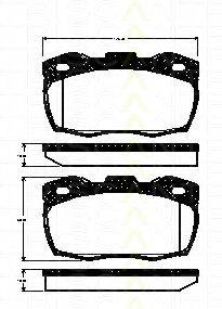 TRISCAN 811017021 Комплект гальмівних колодок, дискове гальмо