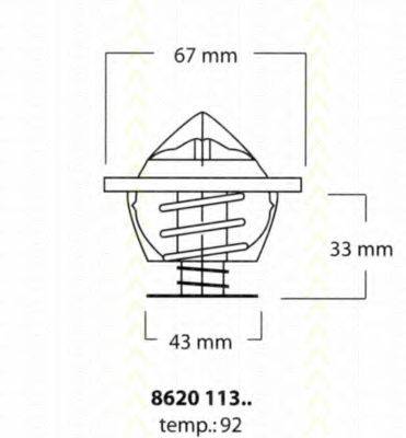 TRISCAN 862011392 Термостат, охолоджуюча рідина