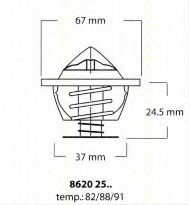 TRISCAN 86202591 Термостат, охолоджуюча рідина