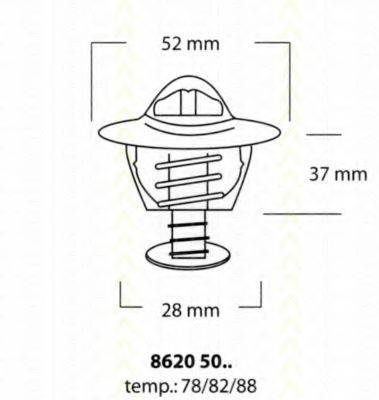 TRISCAN 86205078 Термостат, охолоджуюча рідина