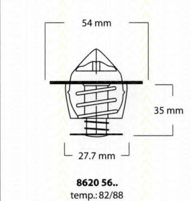 TRISCAN 86205682 Термостат, охолоджуюча рідина