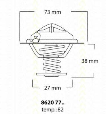 TRISCAN 86207782 Термостат, охолоджуюча рідина