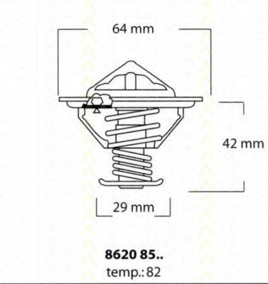 TRISCAN 86208582 Термостат, охолоджуюча рідина