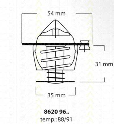 TRISCAN 86209691 Термостат, охолоджуюча рідина