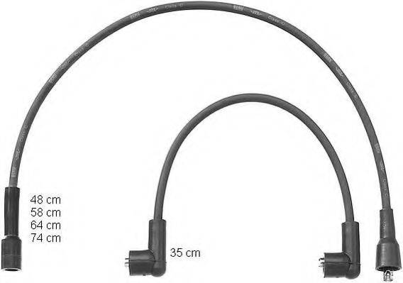 BERU ZEF1078 Комплект дротів запалювання