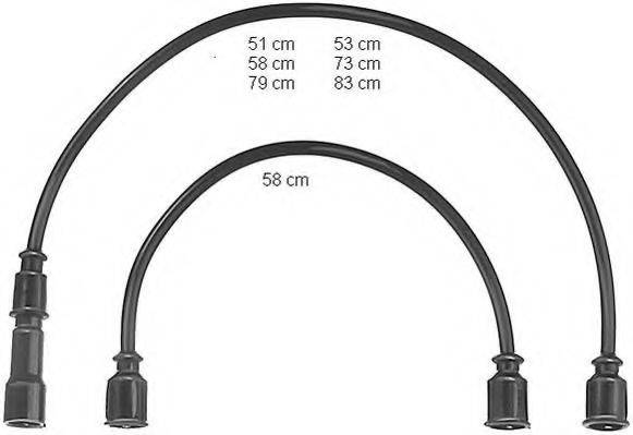 BERU ZEF363 Комплект дротів запалювання