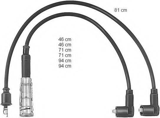 BERU ZEF454 Комплект дротів запалювання