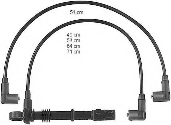 BERU ZEF567 Комплект дротів запалювання