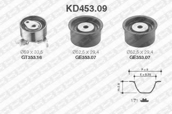 SNR KD45309 Комплект ременя ГРМ