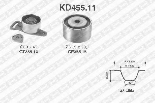 SNR KD45511 Комплект ременя ГРМ