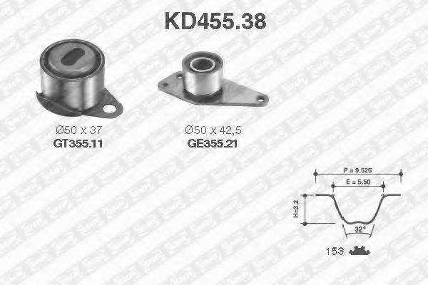 SNR KD45538 Комплект ременя ГРМ