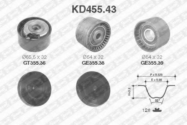 SNR KD45543 Комплект ременя ГРМ