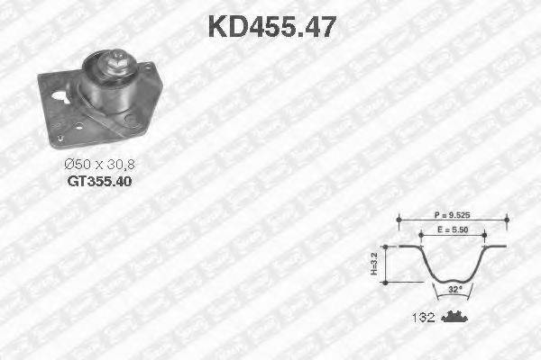 SNR KD45547 Комплект ременя ГРМ