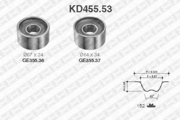 SNR KD45553 Комплект ременя ГРМ