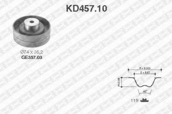 SNR KD45710 Комплект ременя ГРМ