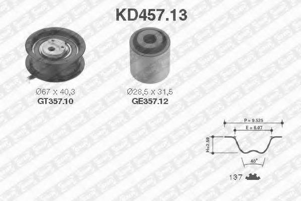 SNR KD45713 Комплект ременя ГРМ