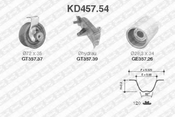 SNR KD45754 Комплект ременя ГРМ