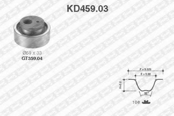 SNR KD45903 Комплект ременя ГРМ