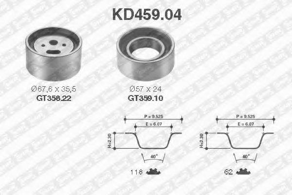 SNR KD45904 Комплект ременя ГРМ