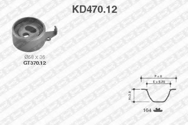 SNR KD47012 Комплект ременя ГРМ