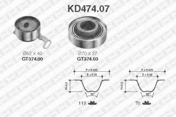 SNR KD47407 Комплект ременя ГРМ