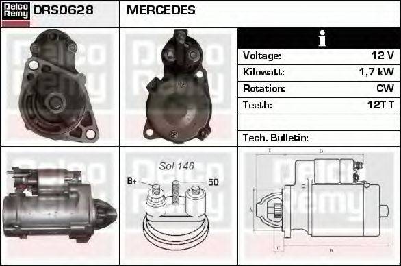 DELCO REMY DRS0628 Стартер