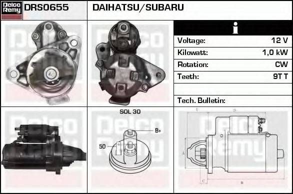 DELCO REMY DRS0655 Стартер