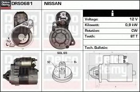 DELCO REMY DRS0681 Стартер