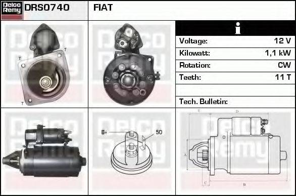 DELCO REMY DRS0740 Стартер