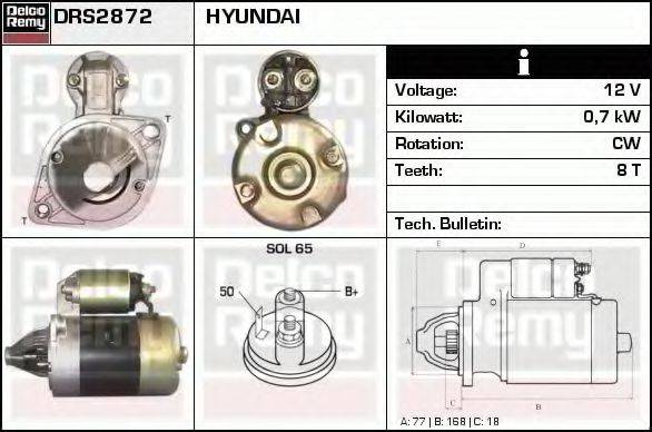 DELCO REMY DRS2872 Стартер