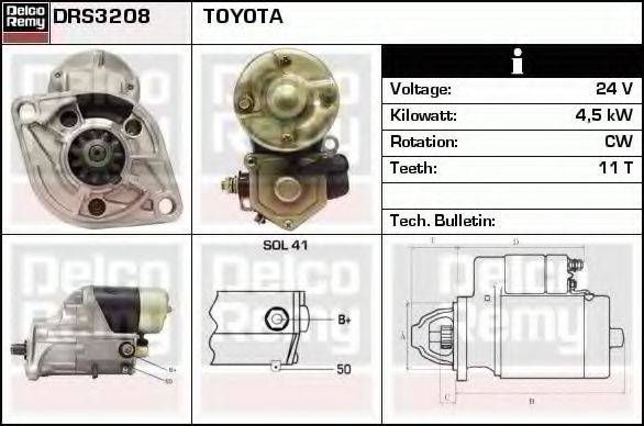 DELCO REMY DRS3208 Стартер