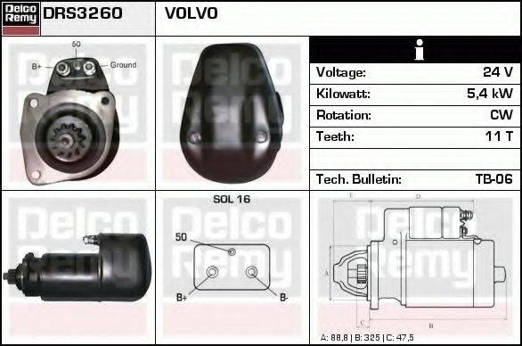 DELCO REMY DRS3260 Стартер