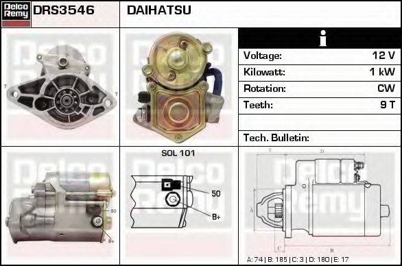 DELCO REMY DRS3546 Стартер