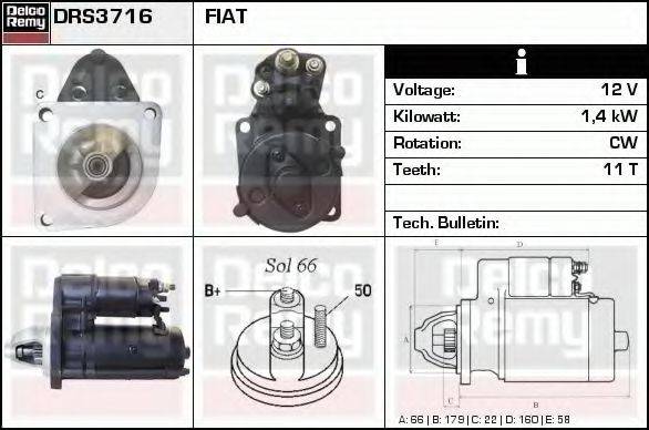 DELCO REMY DRS3716 Стартер