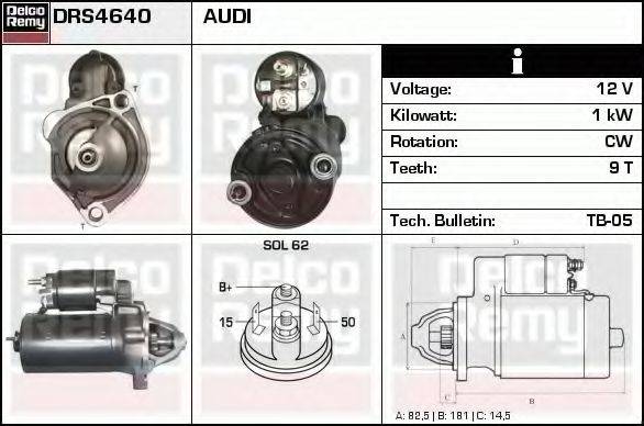 DELCO REMY DRS4640 Стартер