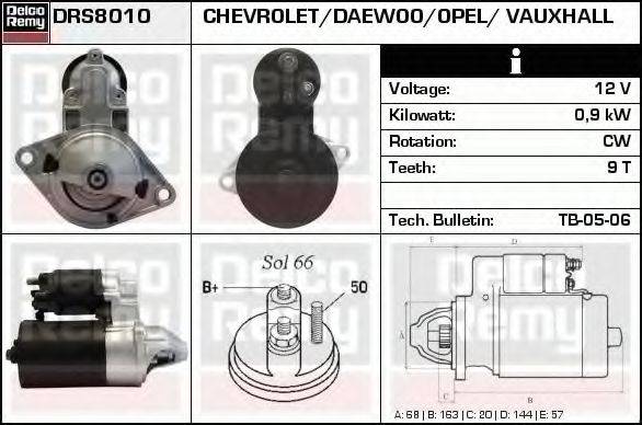 DELCO REMY DRS8010 Стартер