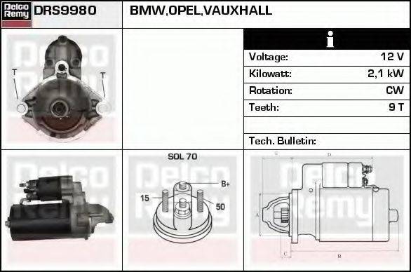 DELCO REMY DRS9980 Стартер