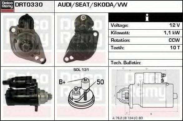 DELCO REMY DRT0330 Стартер