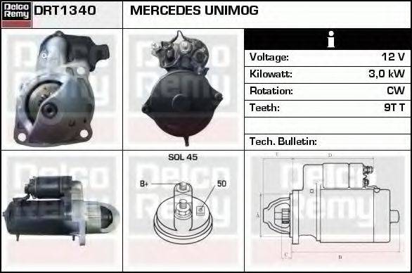 DELCO REMY DRT1340 Стартер