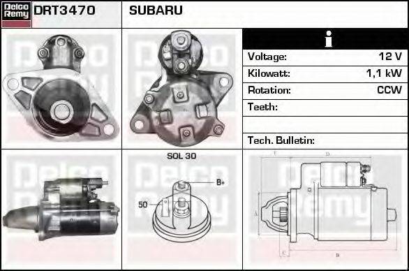 DELCO REMY DRT3470 Стартер