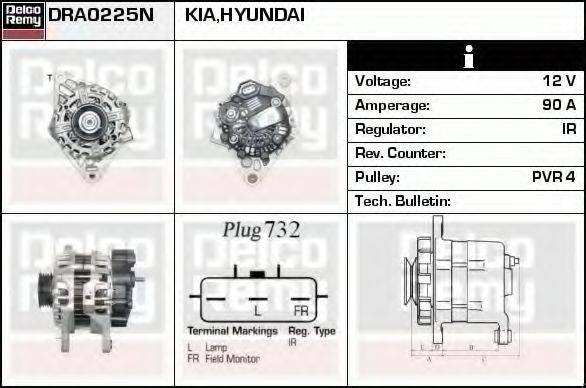 DELCO REMY DRA0225N Генератор