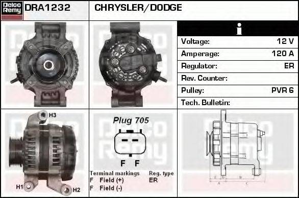 DELCO REMY DRA1232 Генератор