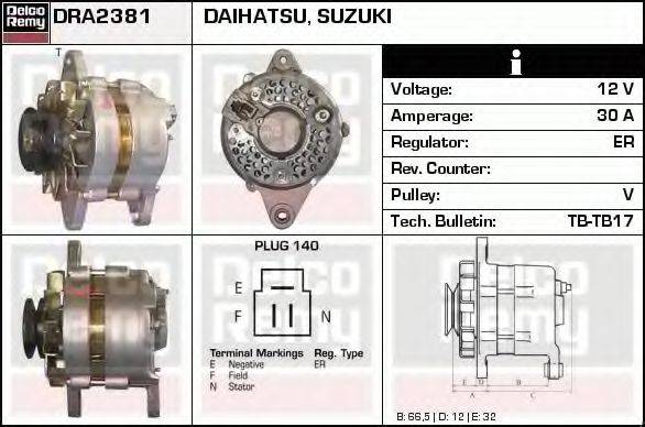 DELCO REMY DRA2381 Генератор