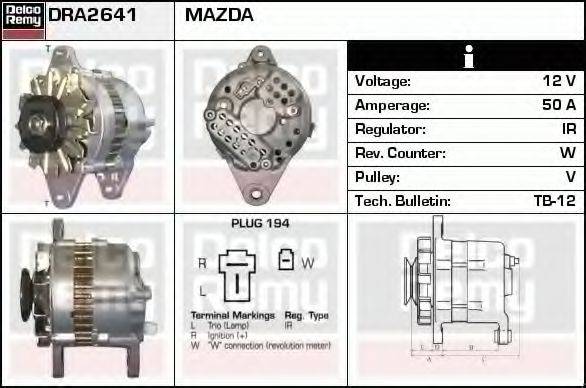 DELCO REMY DRA2641 Генератор