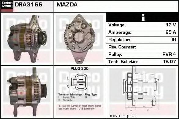 DELCO REMY DRA3166 Генератор